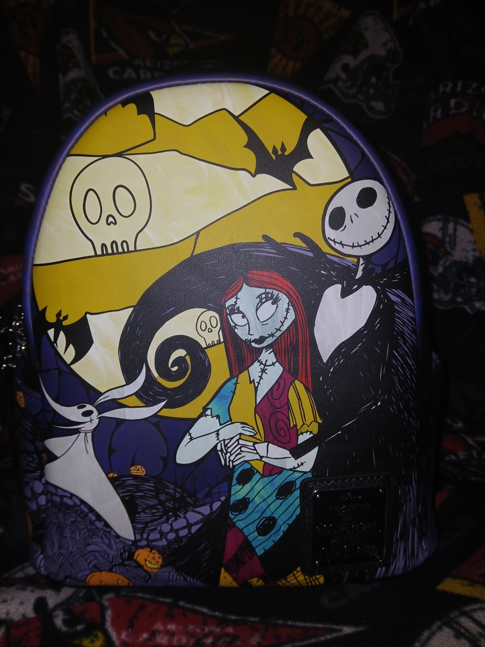 Loungefly Purple and Orange Sally Pumpkin Mini Backpack